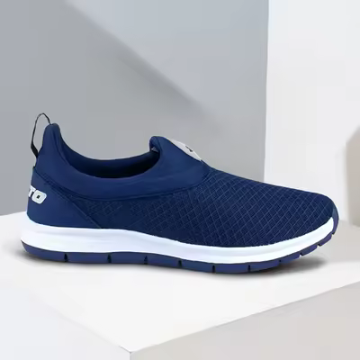 New Men's Sport Sneakers Navy Blue Comfortable Slip-On Shoes