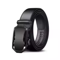Men's Automatic Gear Black Artificial Leather Belt